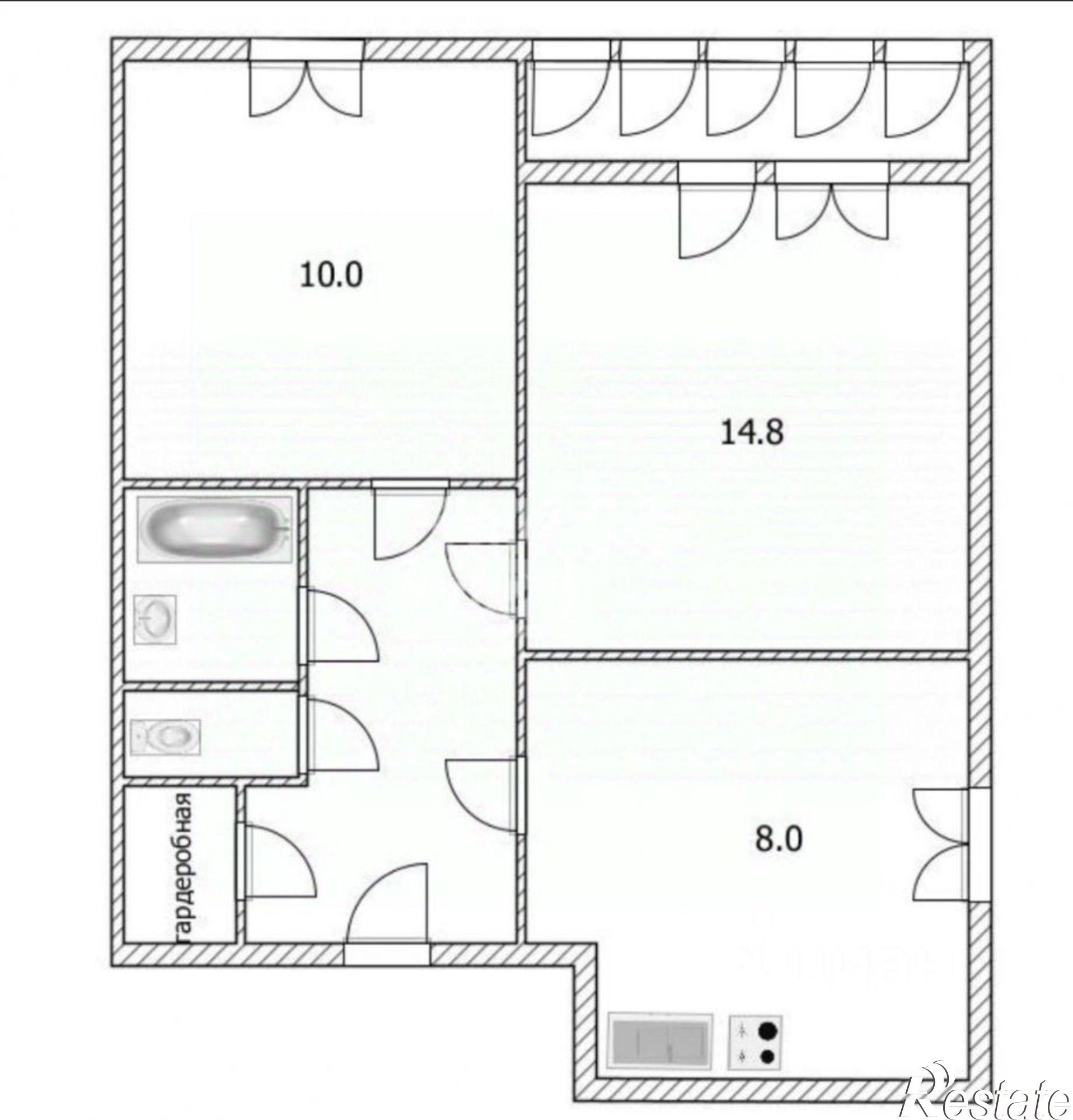 Купить квартиру за 4 438 000 рублей на ул Александра Невского, 2Д 1