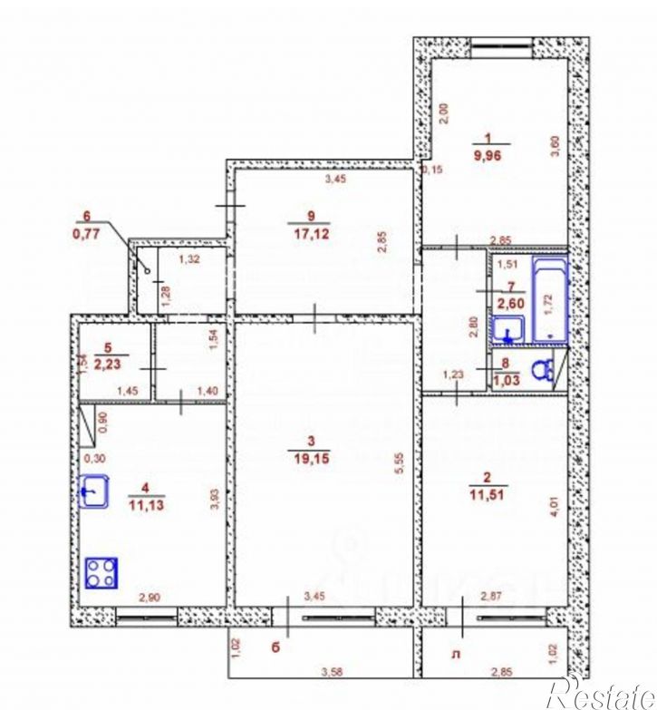 3-комн квартира пр-кт Генерала Тюленева, 28,  д. 28