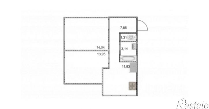 2-комн квартира пр-кт Генерала Тюленева, 32 1,  д. 32 1,  к. 1