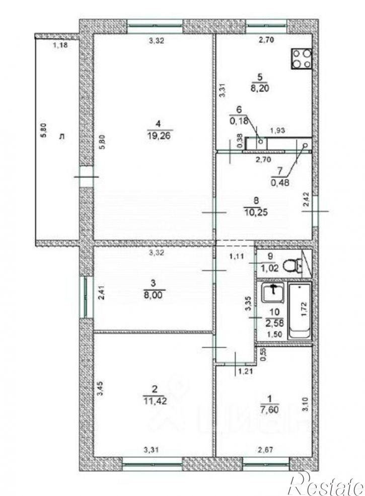 4-комн квартира проспект Ленинского Комсомола, 37,  д. 37