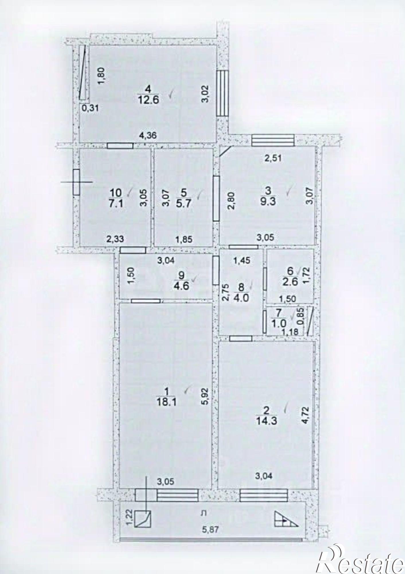 Купить квартиру за 8 000 000 рублей на улица Генерала Мельникова, 10