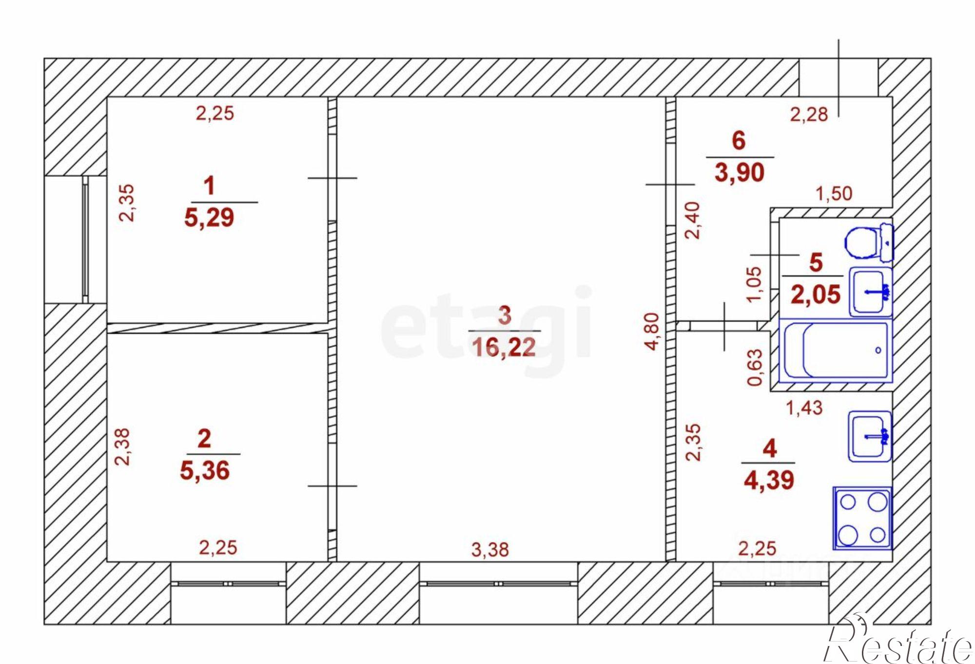 Купить квартиру за 1 750 000 рублей на Ростовская улица, 25