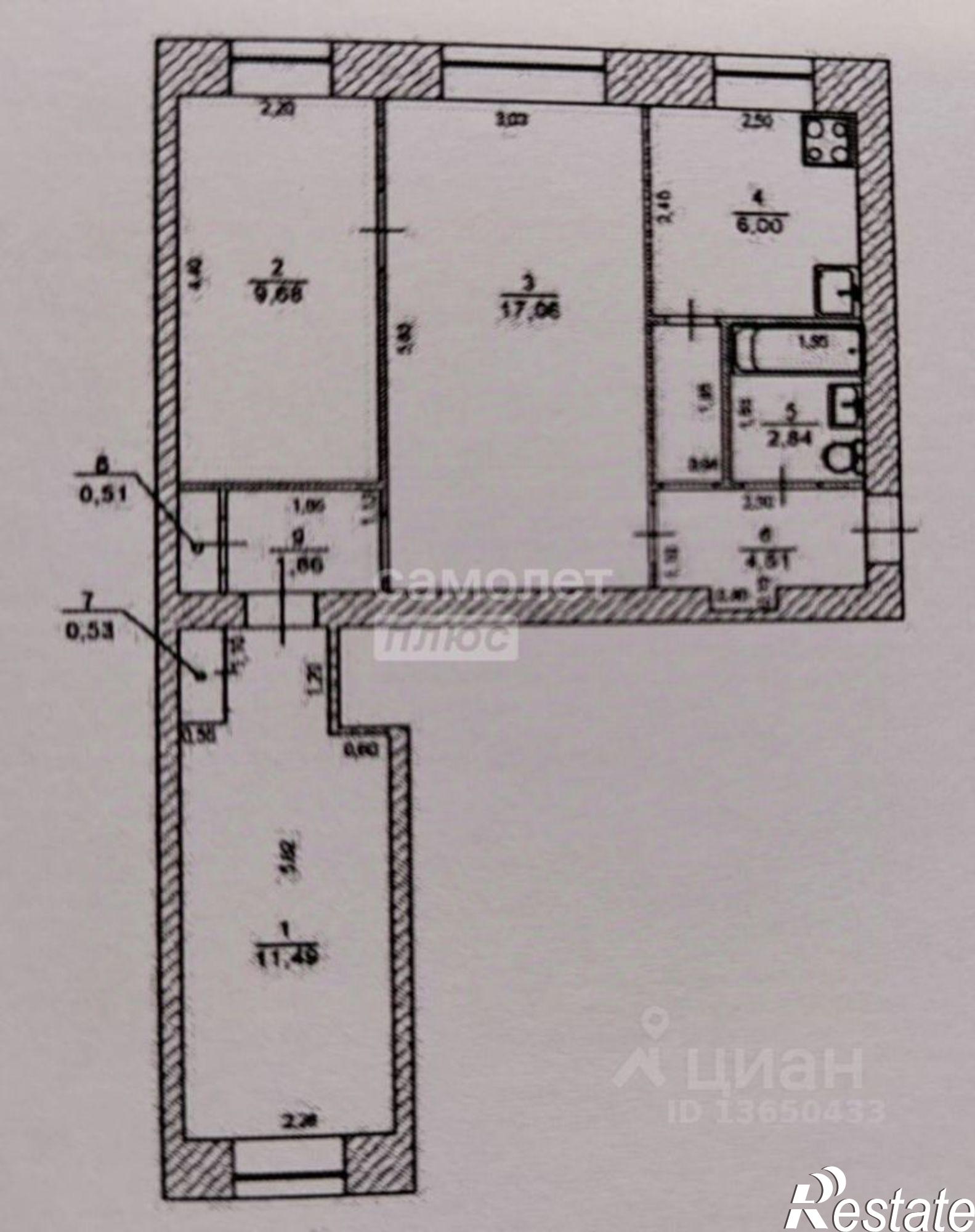 Купить квартиру за 3 100 000 рублей на проспект Нариманова, 43