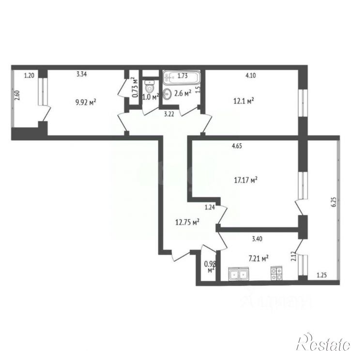 3-комн квартира проспект Ленинского Комсомола, 53,  д. 53