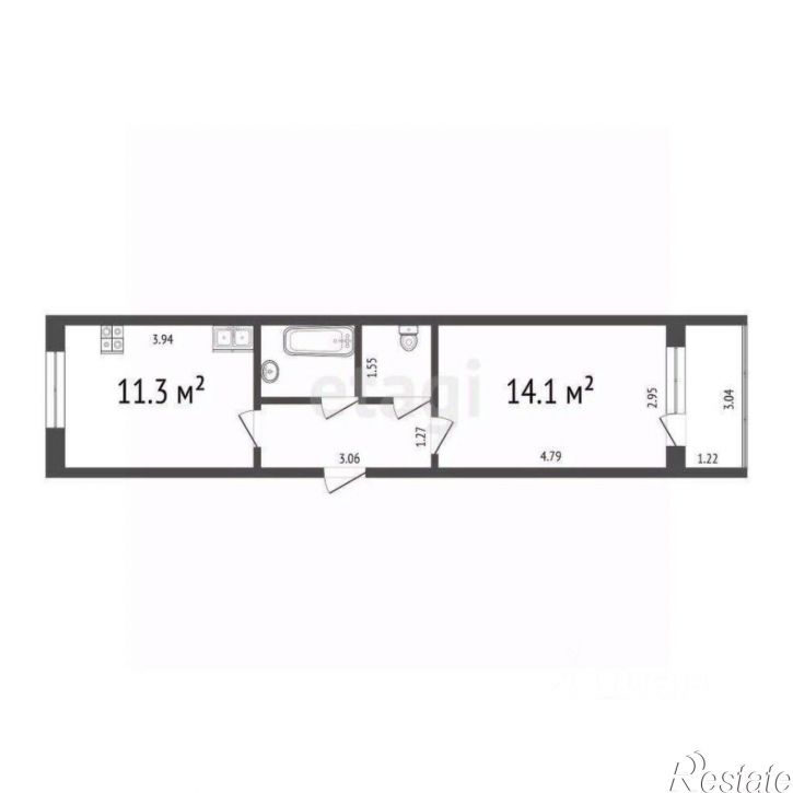 1-комн квартира