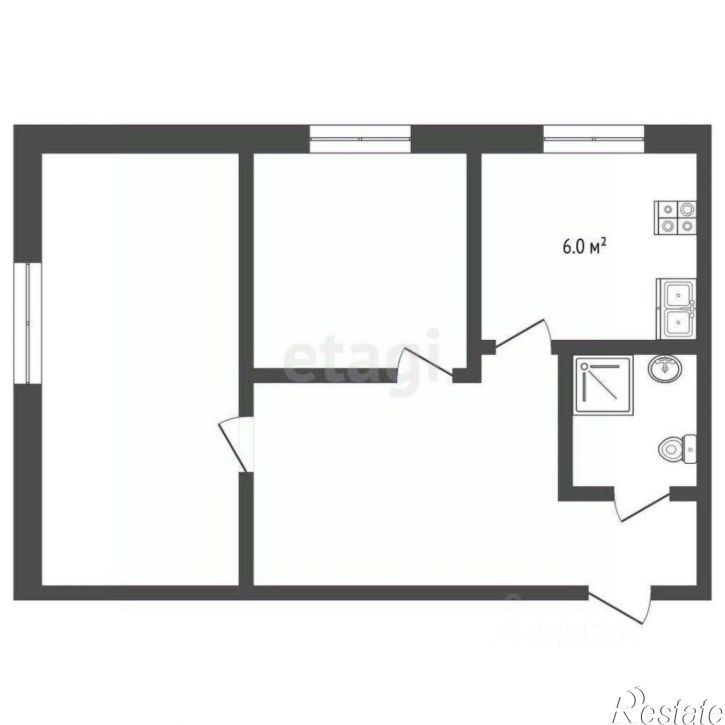 2-комн квартира