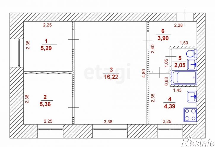 3-комн квартира Ростовская улица, 25,  д. 25