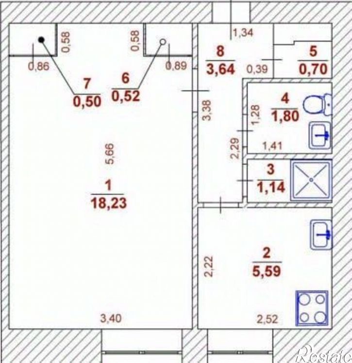 1-комн квартира