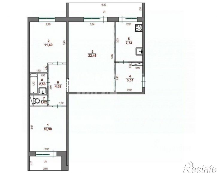 3-комн квартира улица Аблукова, 87,  д. 87