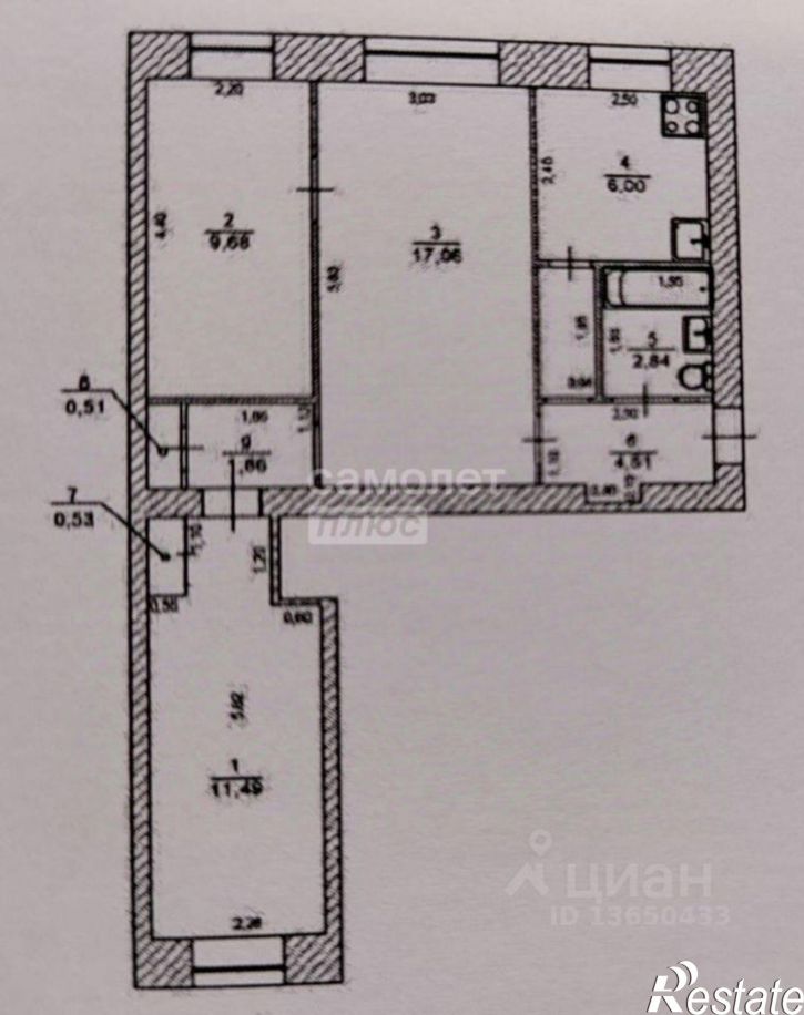 3-комн квартира проспект Нариманова, 43,  д. 43