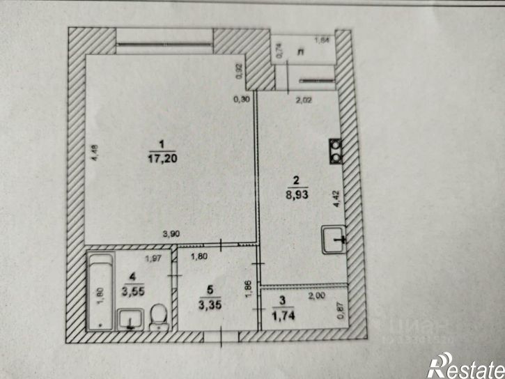 1-комн квартира