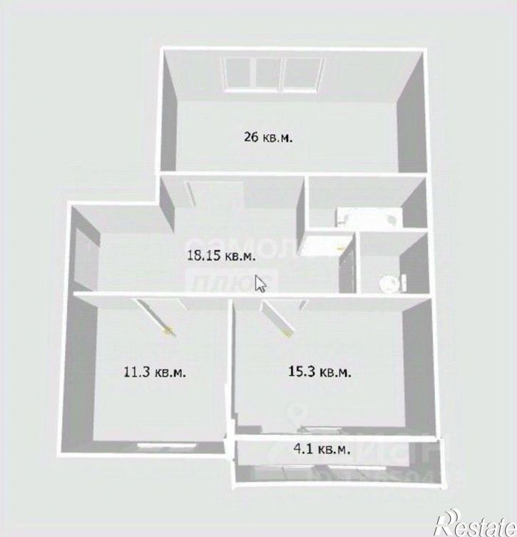 3-комн квартира улица Радищева, 3 к1,  д. 3 к1