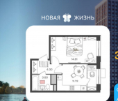 2-комн, 35кв м, этаж 2/24 ул Александра Невского, 4А 1