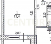 1-комн, 29кв м, этаж 4/10 бульвар Архитекторов, 17