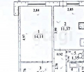 1-комн, 37кв м, этаж 3/10 ул Скочилова, 7