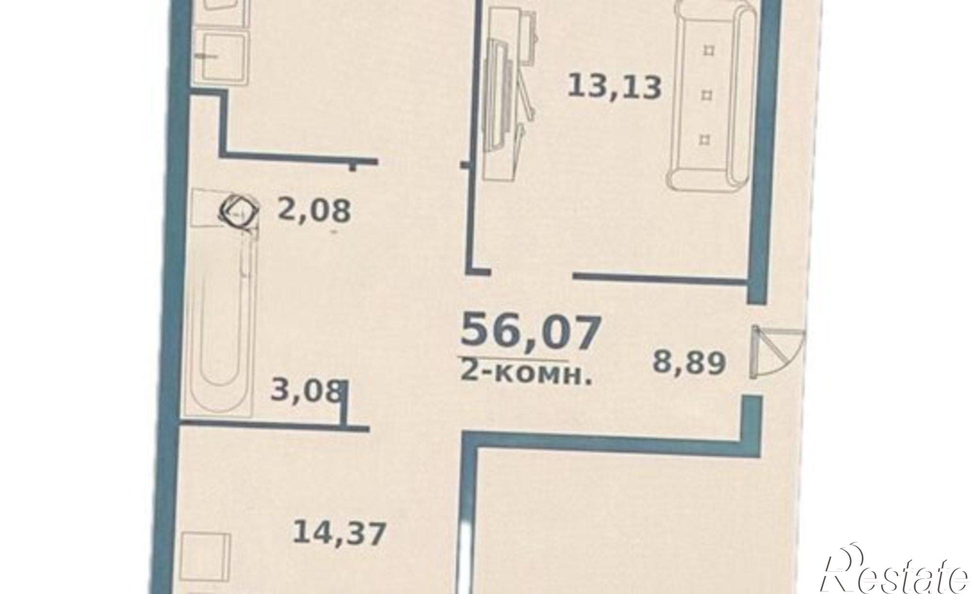 Купить квартиру за 5 900 000 рублей на пер Брюханова, 1