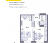 1-комн, 37 кв м, этаж 8/13 ул Юго-Западная, 19