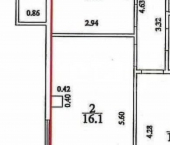 2-комн, 52кв м, этаж 15/16 пр-кт Ливанова, 8