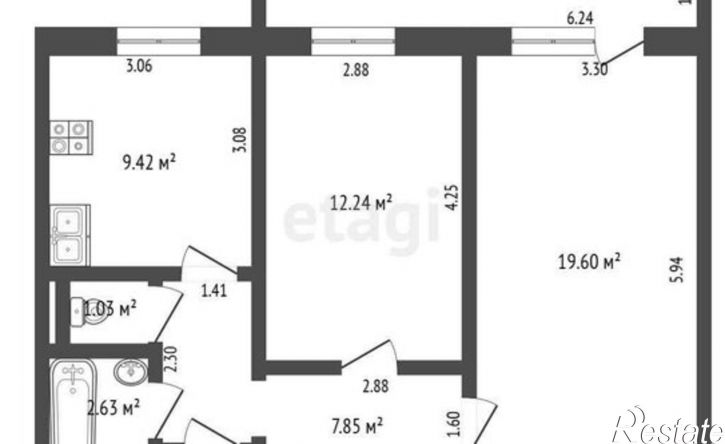 2-комн квартира улица Шолмова, 14,  д. 14