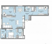 3-комн, 91кв м, этаж 6/12 ул Юго-Западная, 3