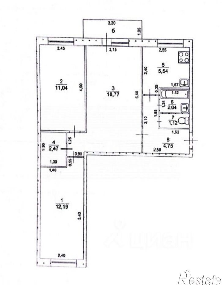 3-комн квартира Кузоватовская улица, 52,  д. 52