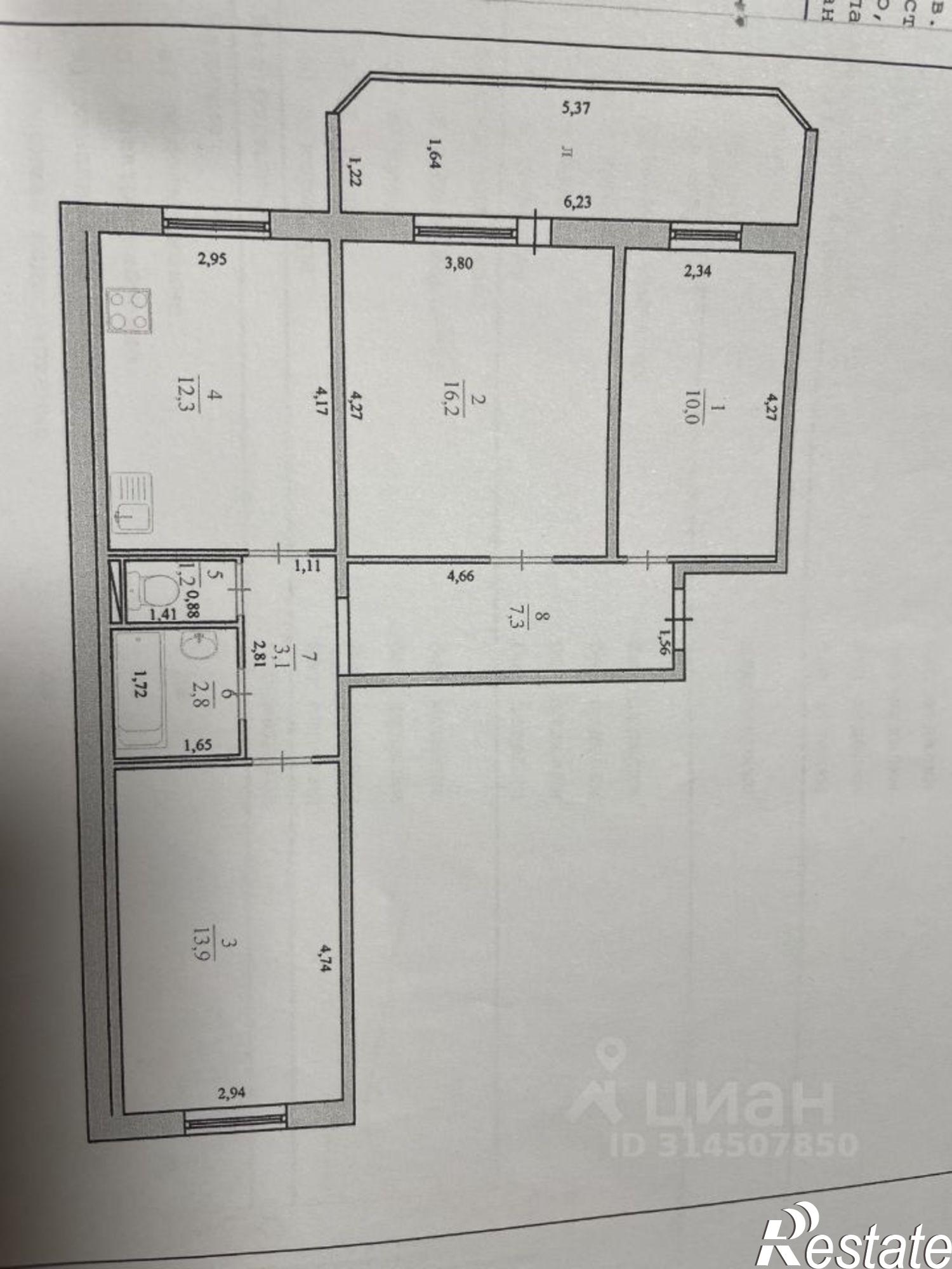 Купить квартиру за 8 600 000 рублей на ул Транспортная, 4