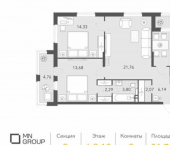 3-комн, 82 кв м, этаж 10/10 ул Докучаева, 11