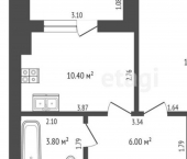 1-комн, 36кв м, этаж 1/5 проспект Маршала Устинова, 48