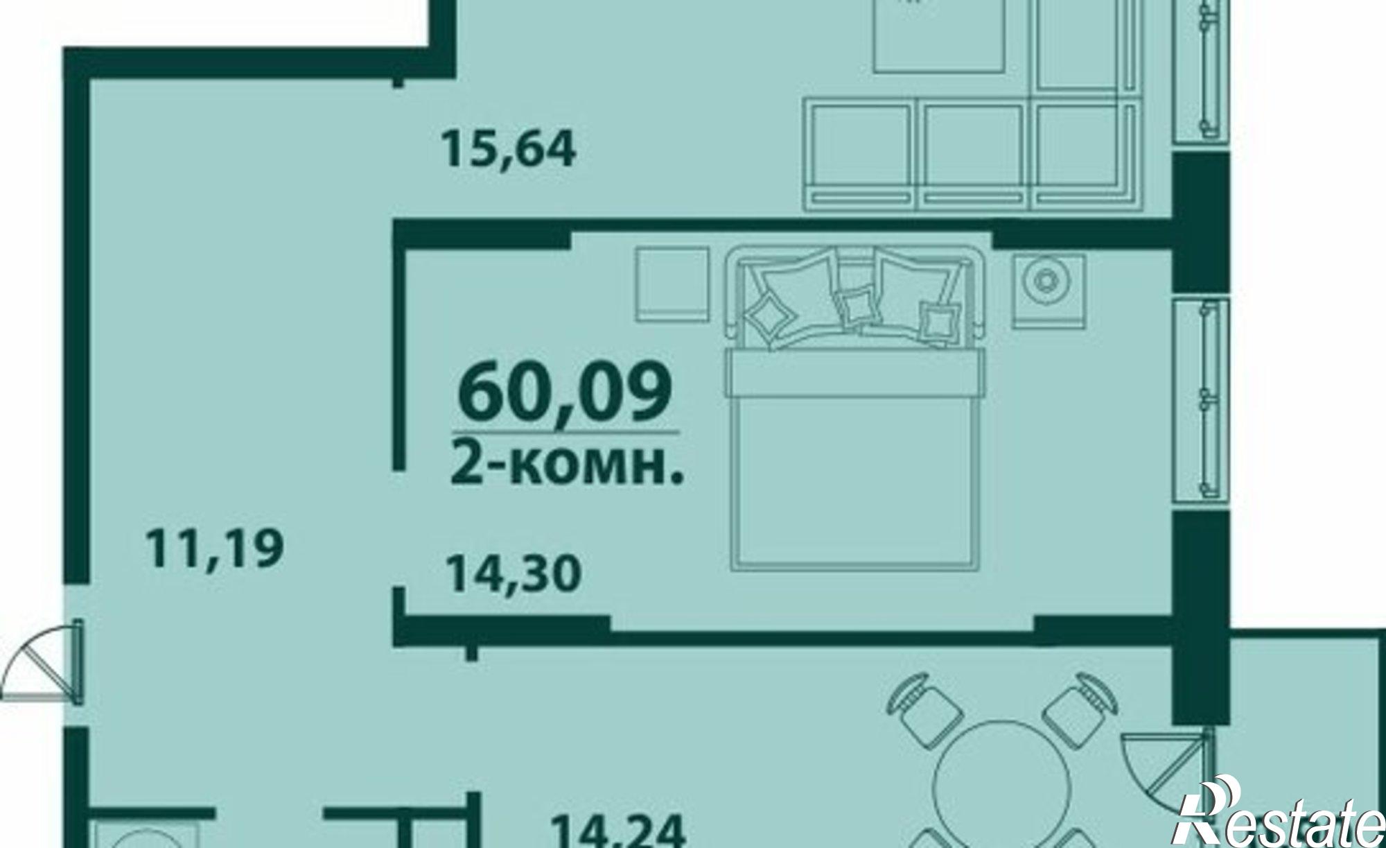 Купить квартиру за 8 531 360 рублей на улица Аблукова, 24