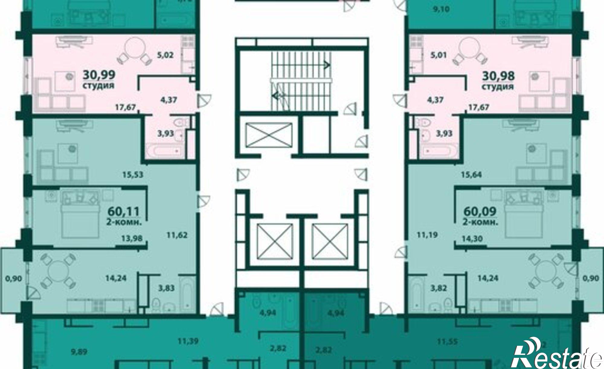 Купить квартиру за 8 531 360 рублей на улица Аблукова, 24