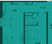 3-комн, 99кв м, этаж 22/24 улица Аблукова, 24