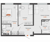 2-комн, 60 кв м, этаж 5/9 Ульяновский проспект, 19В