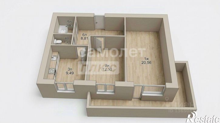 2-комн квартира Ульяновский проспект, 20,  д. 20