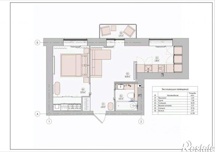 2-комн квартира пр-кт Авиастроителей, д 26 к 1