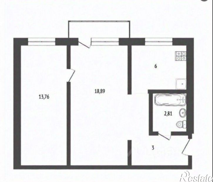 2-комн квартира ул Ефремова, 17,  д. 17