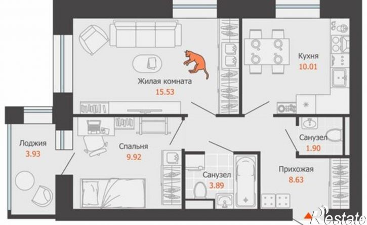 2-комн квартира в новом доме ул Героя Российской Федерации Колпакова А.В., 7,  д. 7
