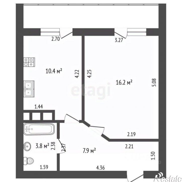 1-комн квартира улица Варейкиса, 16А,  д. 16А