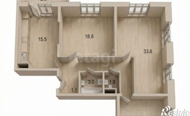 3-комн квартира ул Кролюницкого, 29,  д. 29