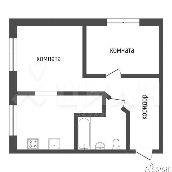 2-комн квартира ул Хрустальная, 28,  д. 28