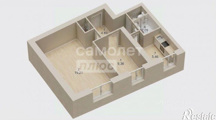 2-комн квартира ул Хрустальная, 28,  д. 28
