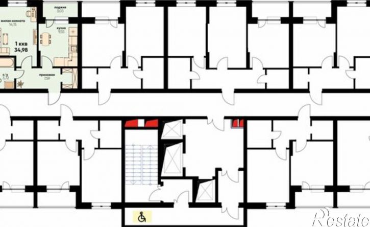 1-комн квартира в новом доме пр-кт Нариманова, 75Б,  д. 75Б