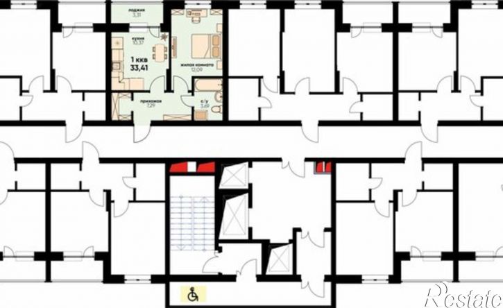 1-комн квартира в новом доме пр-кт Нариманова, 75Б,  д. 75Б