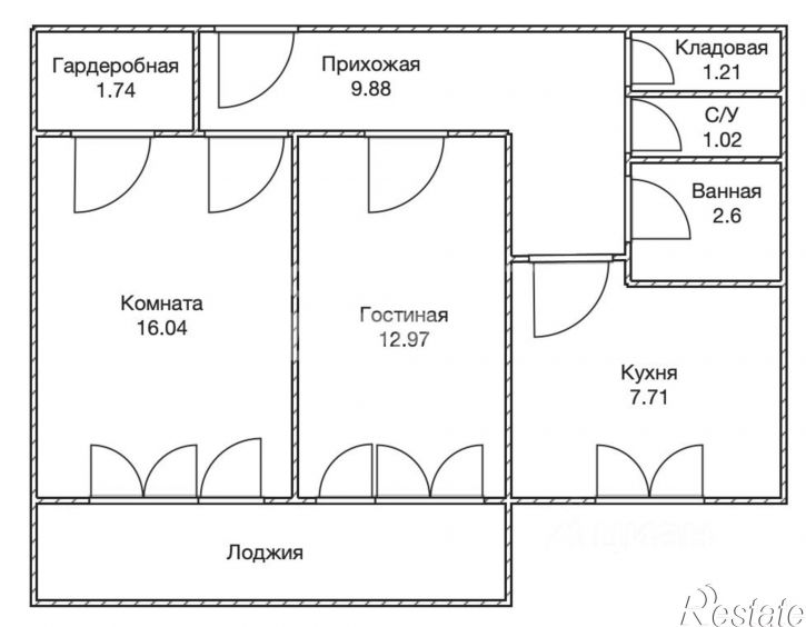 2-комн квартира ул Врача Михайлова, 44,  д. 44