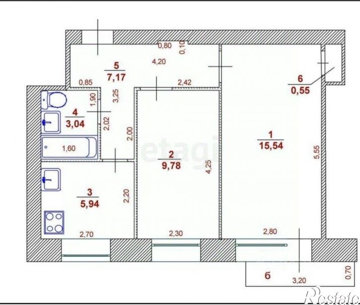 2-комн квартира проспект Нариманова, 43,  д. 43
