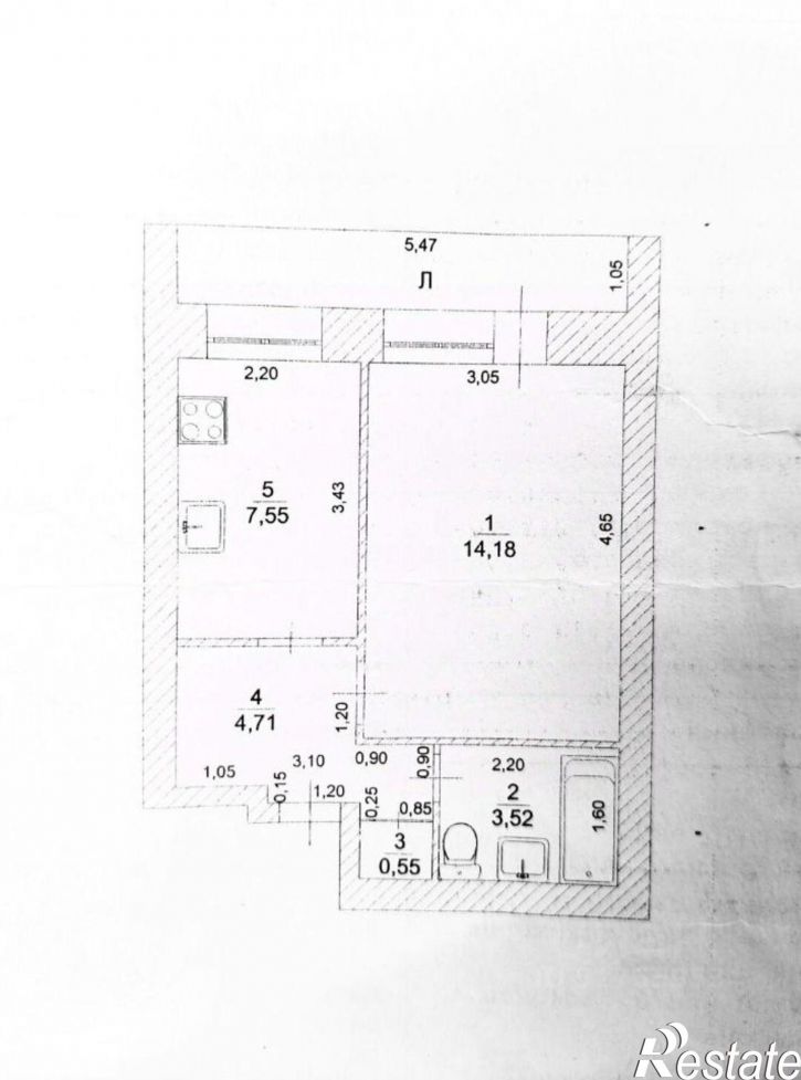1-комн квартира улица Минаева, 15,  д. 15