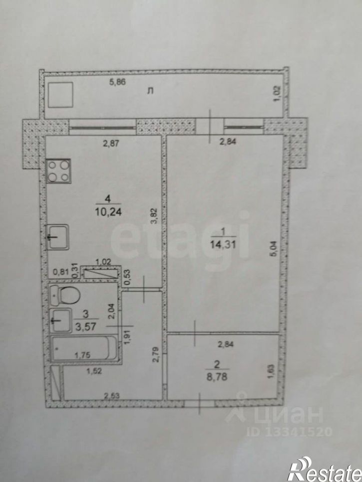 1-комн квартира бульвар Архитекторов, 7,  д. 7