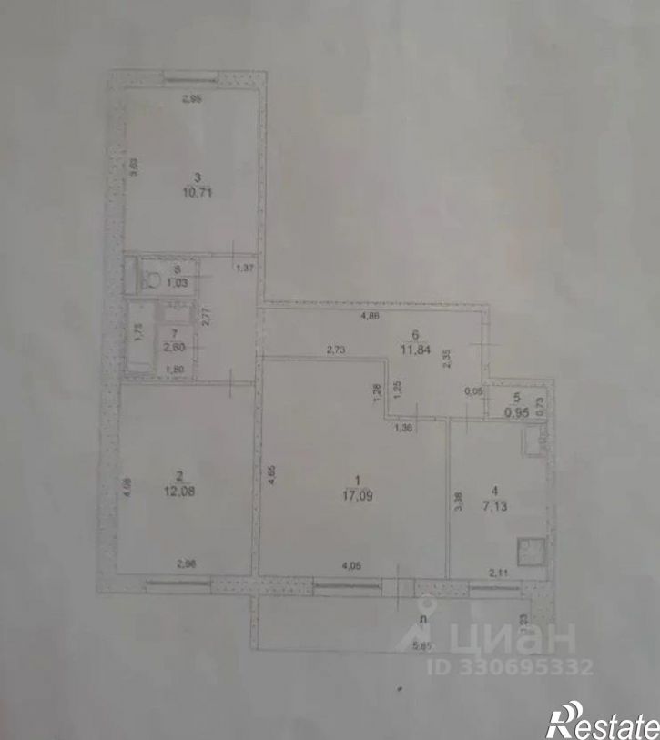 3-комн квартира ул Камышинская, 12,  д. 12