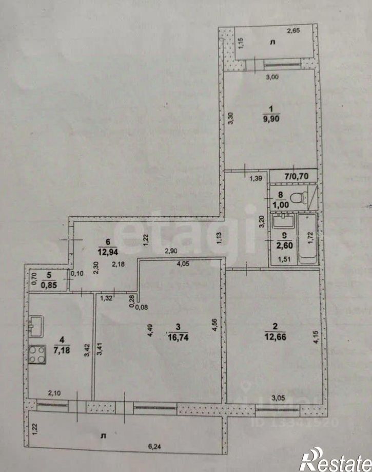 3-комн квартира ул Варейкиса, 18,  д. 18