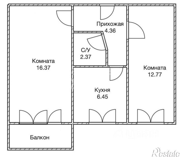 2-комн квартира ул Докучаева, 19,  д. 19