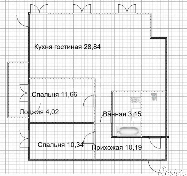 3-комн квартира ул Луначарского, 23Б,  д. 23Б